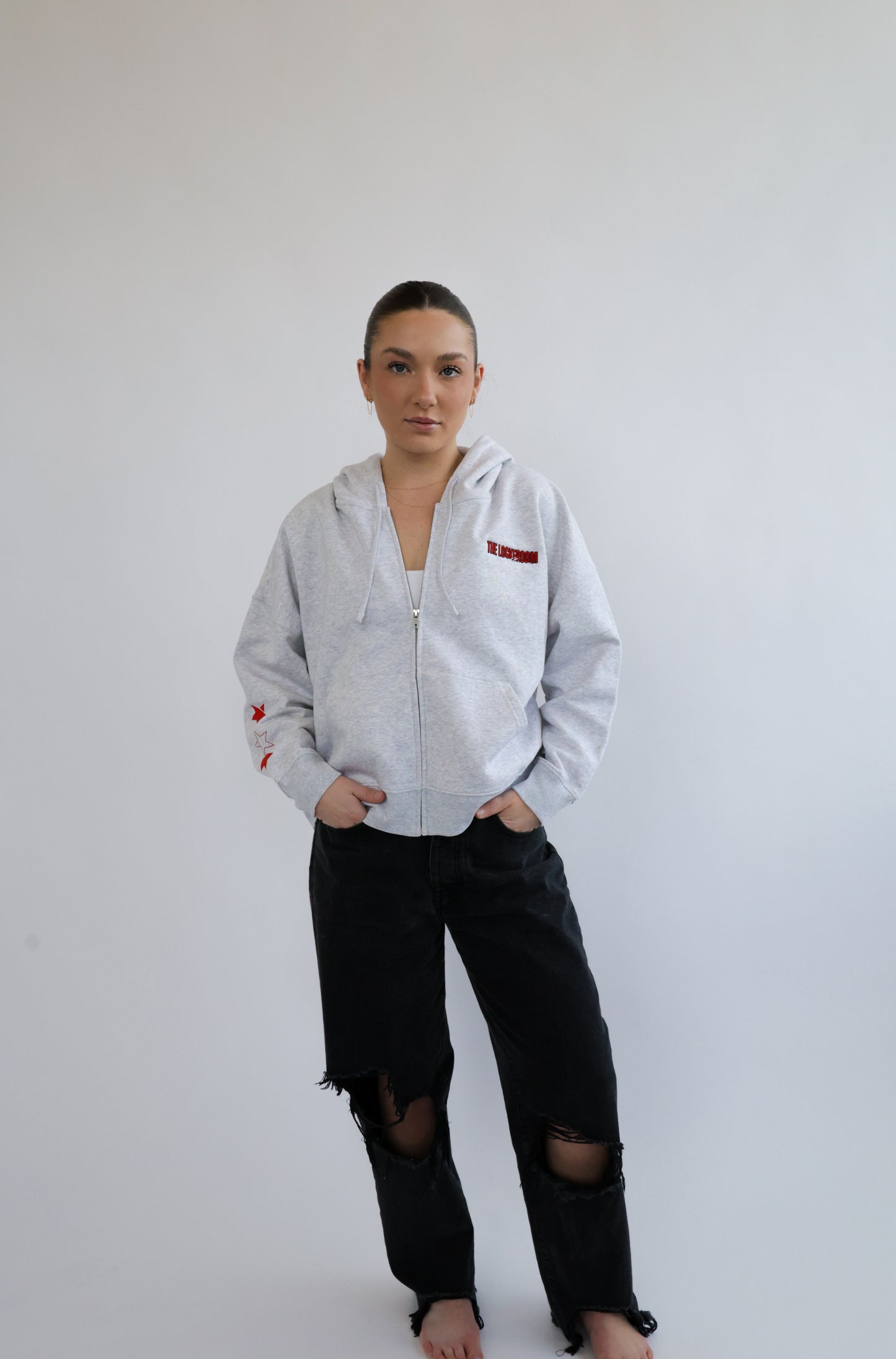 Ashley Sanchez Zipped Crop Hoodie